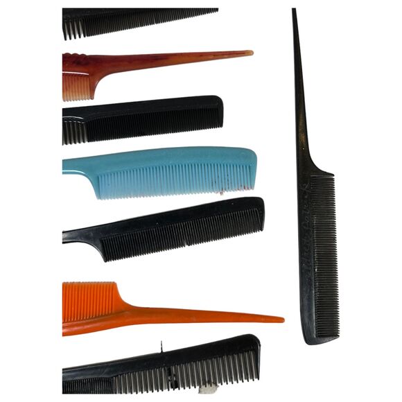 Vintage USA Made Plastic Hair Combs and Picks Lot of 14 - Picture 3 of 6